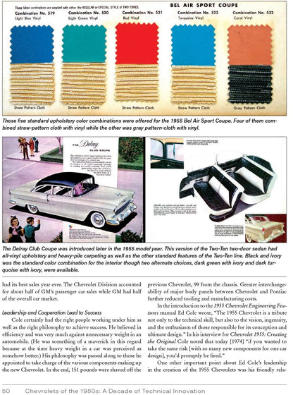 Chevrolet 1950s Technical Innovation Book for Corvette, Impala, Nomad, Bel Air