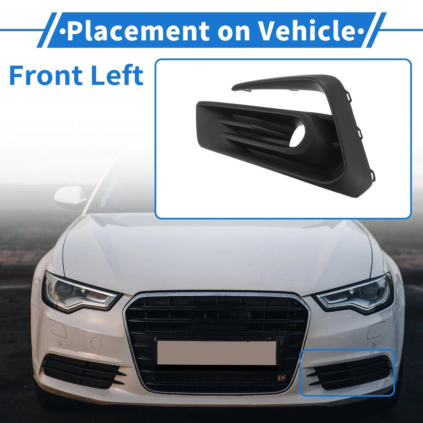 Front Left Fog Light Grill Replacement for Honda Fit 2020–2023