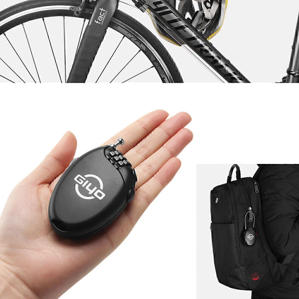 Multi Function Mini Cable Bike Lock with 3 Digit Password Anti Theft Kit