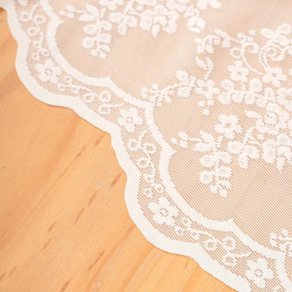 Set of 2 Elegant Lace Tablecloths Floral Pattern 135x100cm & 135x135cm