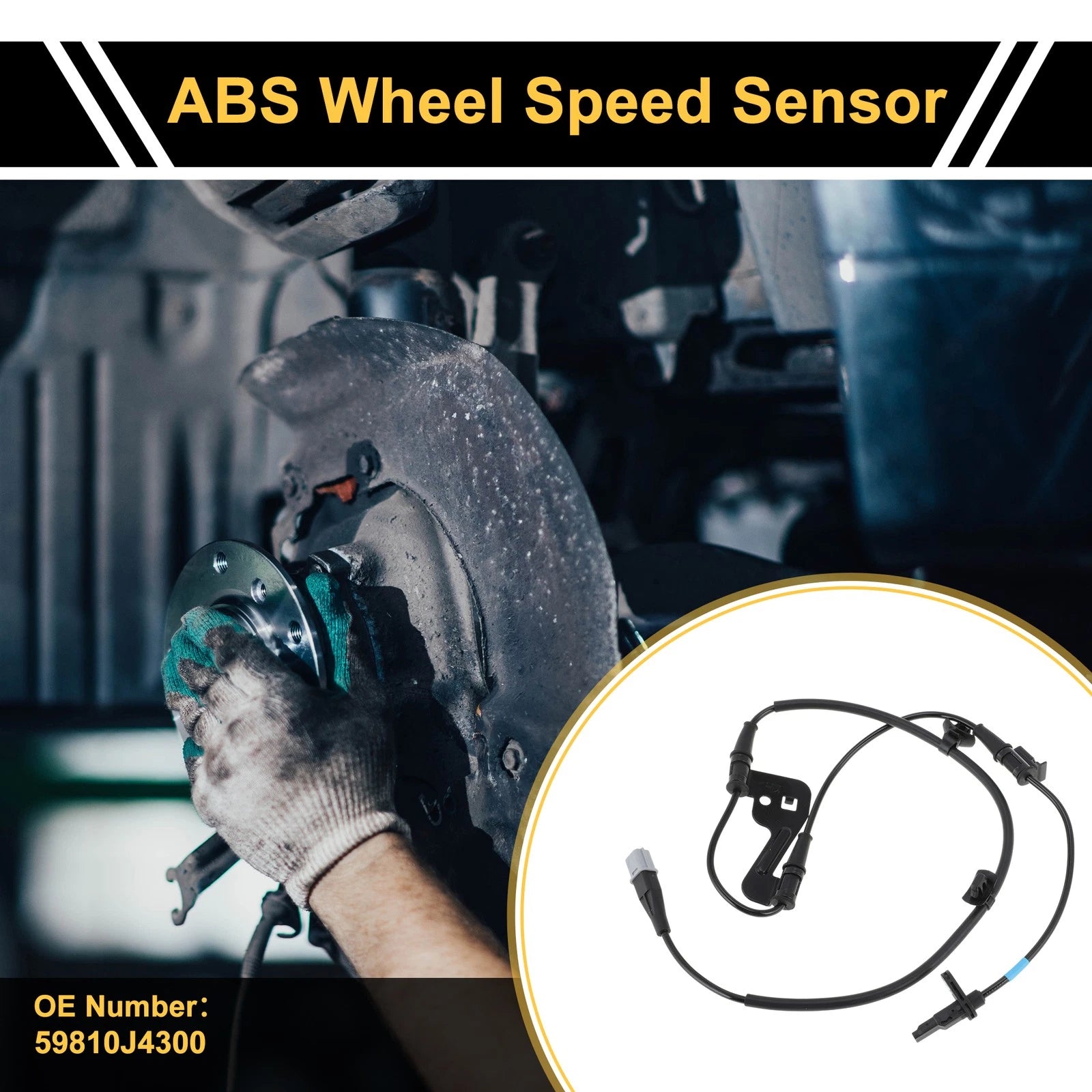 ABS Wheel Speed Sensor No. 59810J4300 for Kia Celesta (2016) Front Left