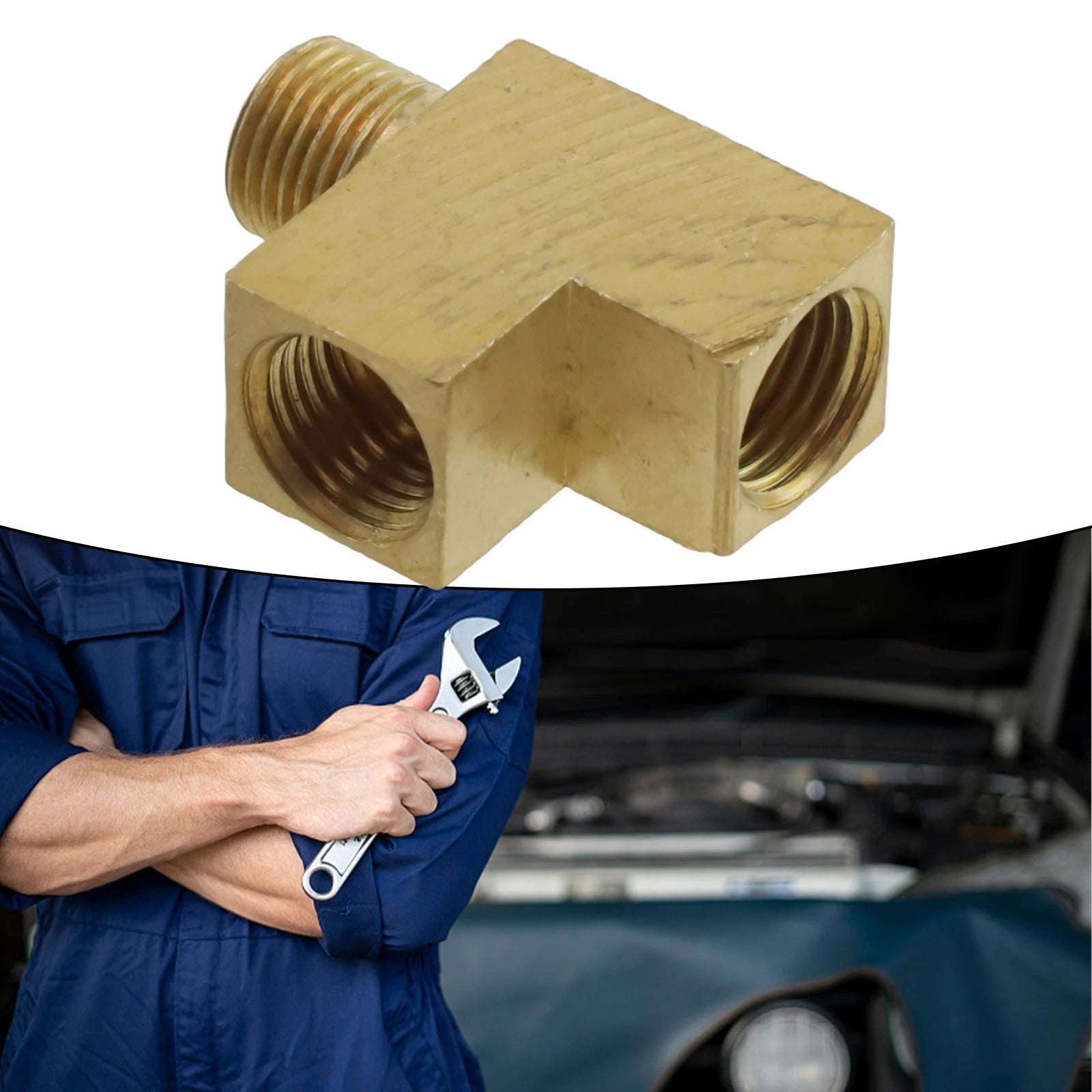 Brass Angle Adapter for Oil Pressure Sensor M10x1mm