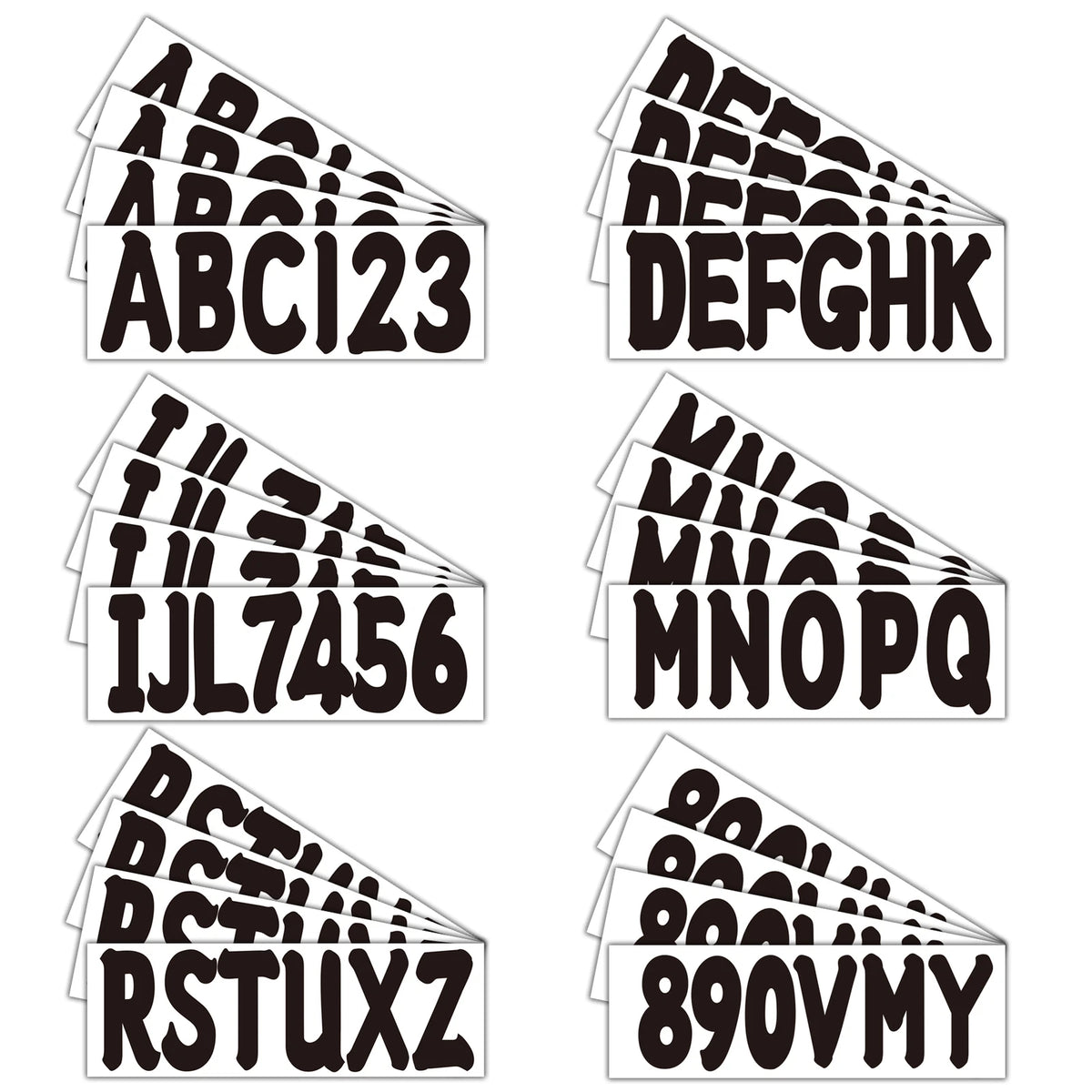 PWC WATER CRAFT BOAT HULL ID JET SKI CUSTOM REGISTRATION DECAL STICKER BLACK