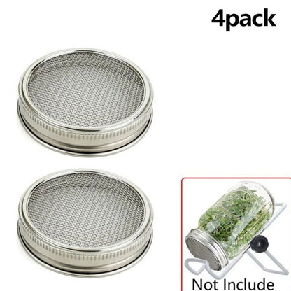 Set of 2 Stainless Steel Lids for Germination Cap