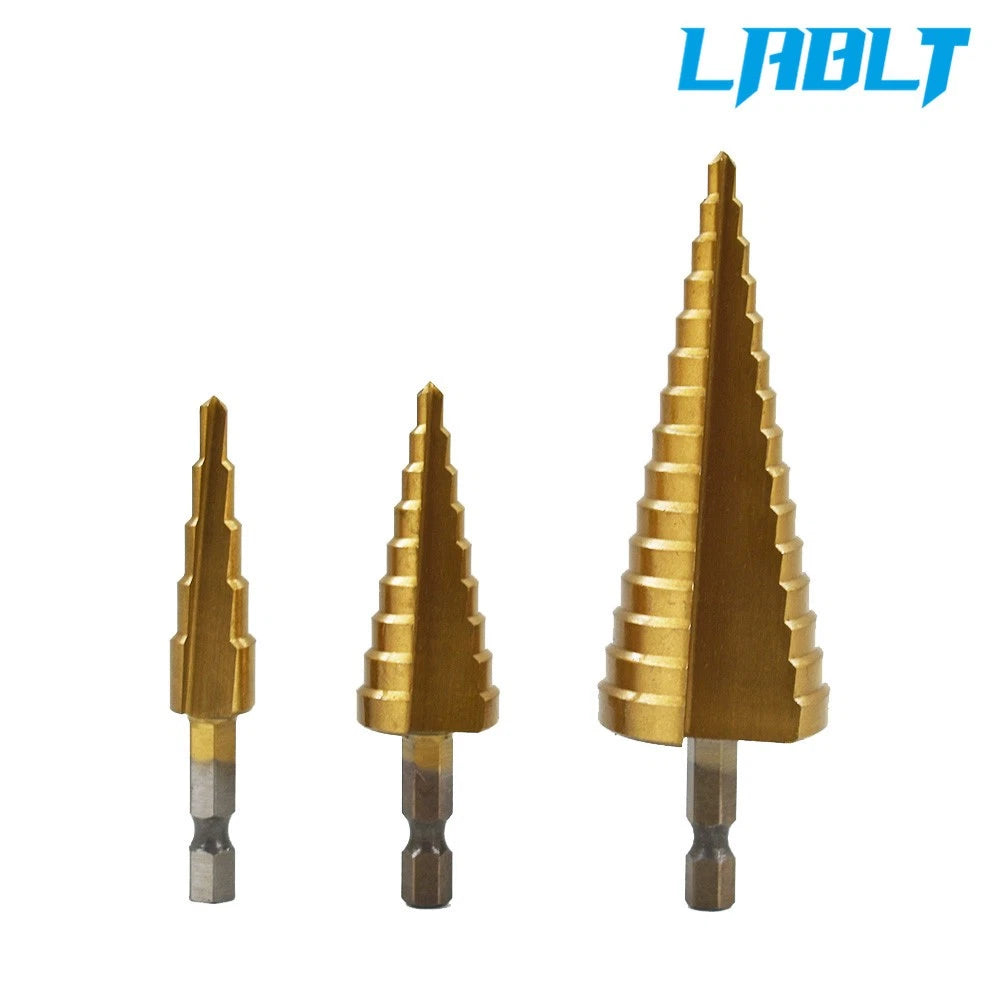 3X HSS Step Drill Bit Set for Universal Use (Titanium Coated)