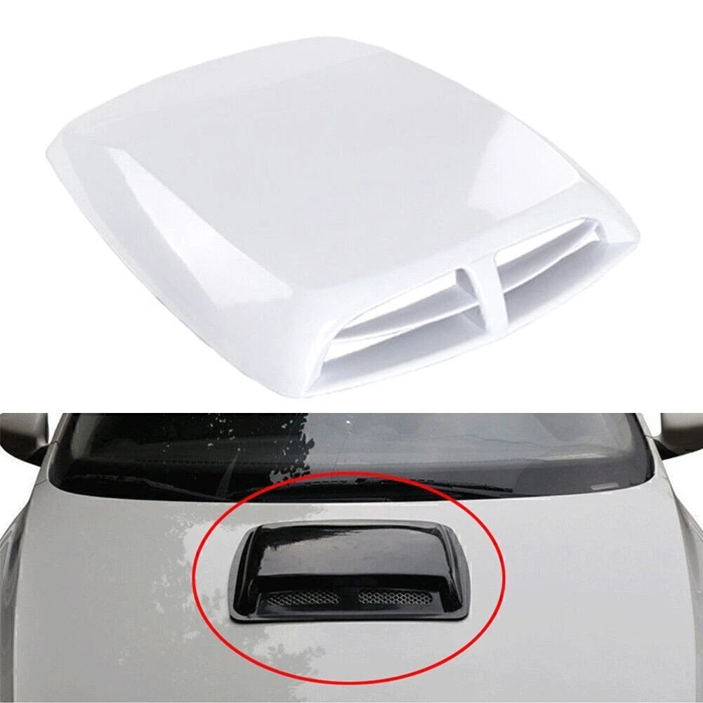 Universal White Car Decorative Air Flow Intake Hood Scoop Vent Cover