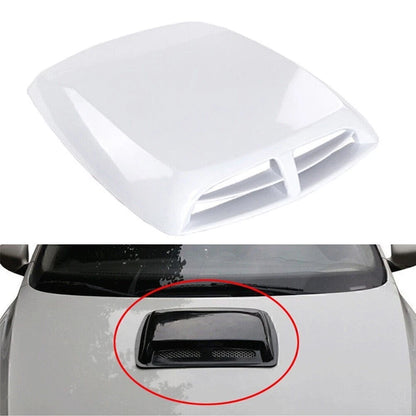 Universal White Car Decorative Air Flow Intake Hood Scoop Vent Cover