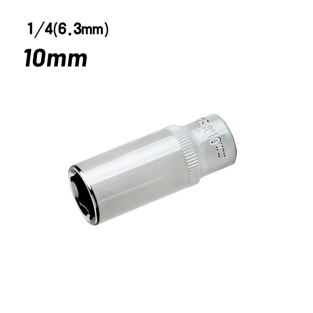 1/4" Drive Socket 6 Point for Chrome Vanadium Steel