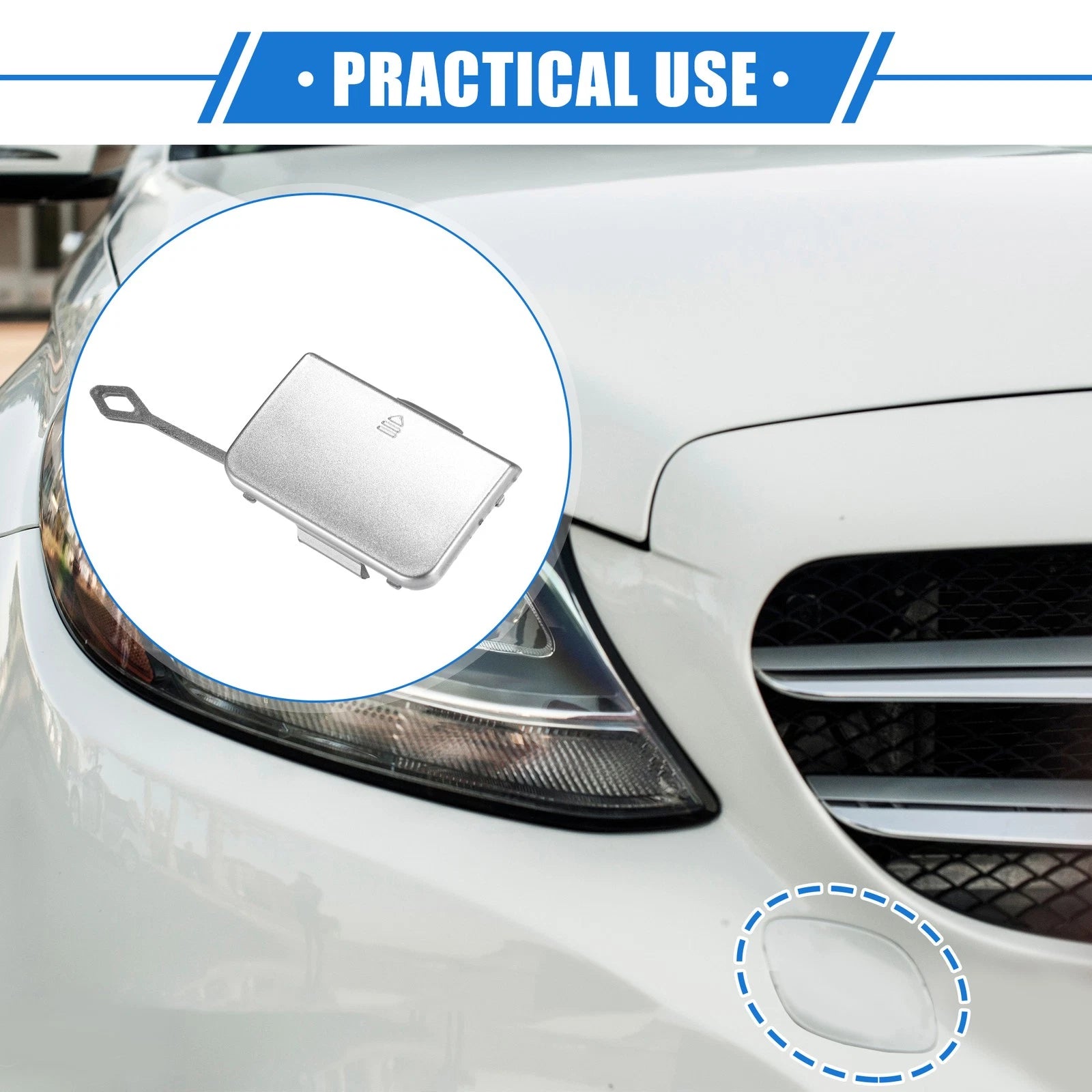 Tow Hook Cover Cap Front for Mercedes-Benz C300 W204 (2008–2014)