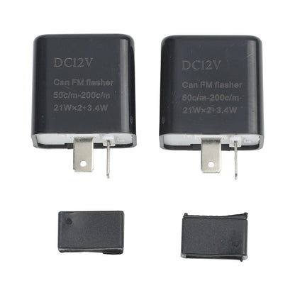 12V Motorcycle Turn Signal Indicator Relay Adjustable Speed for Various Brands