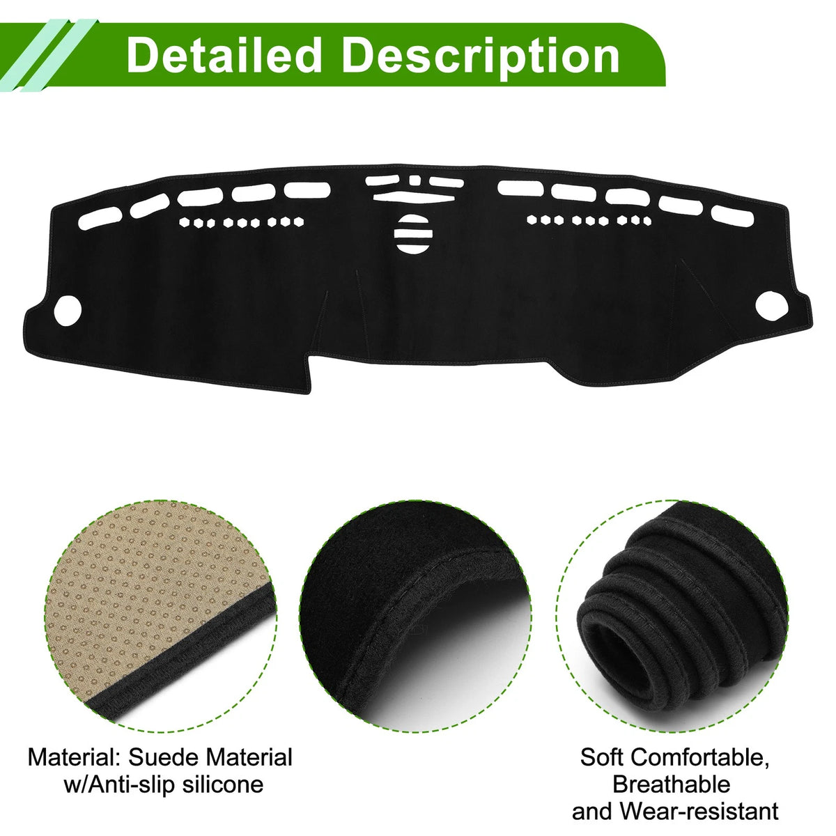 Dashboard Cover Mat for Mercedes E-Class (2010) Sun Protector Black