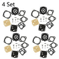 Set of 4 Carburetor Kits for Homelite X-12 (RK-23HS, RK-17HS)