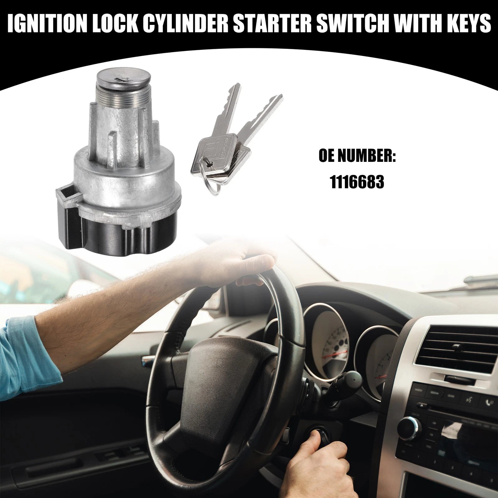 Ignition Lock Cylinder Starter Switch with Keys for Chevrolet B60 (1970–1980)