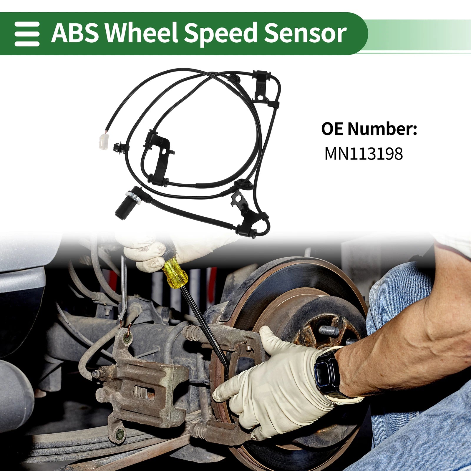 ABS Wheel Speed Sensor No.MN113198 for Mitsubishi Eclipse (2000–2005)
