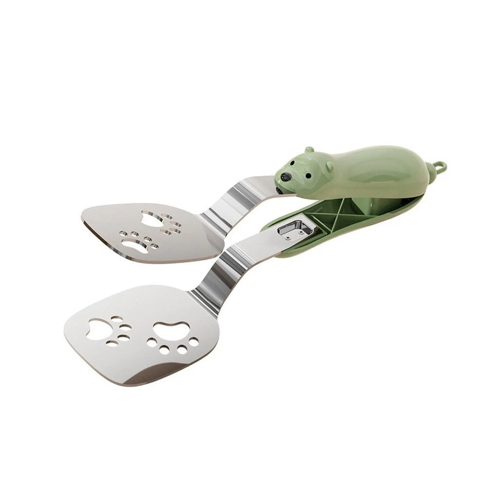 Stainless Steel Frying Spatula Clamp for Pancakes Eggs
