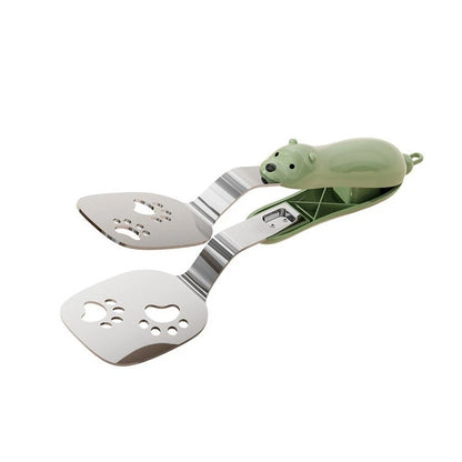 Stainless Steel Frying Spatula Clamp for Pancakes Eggs