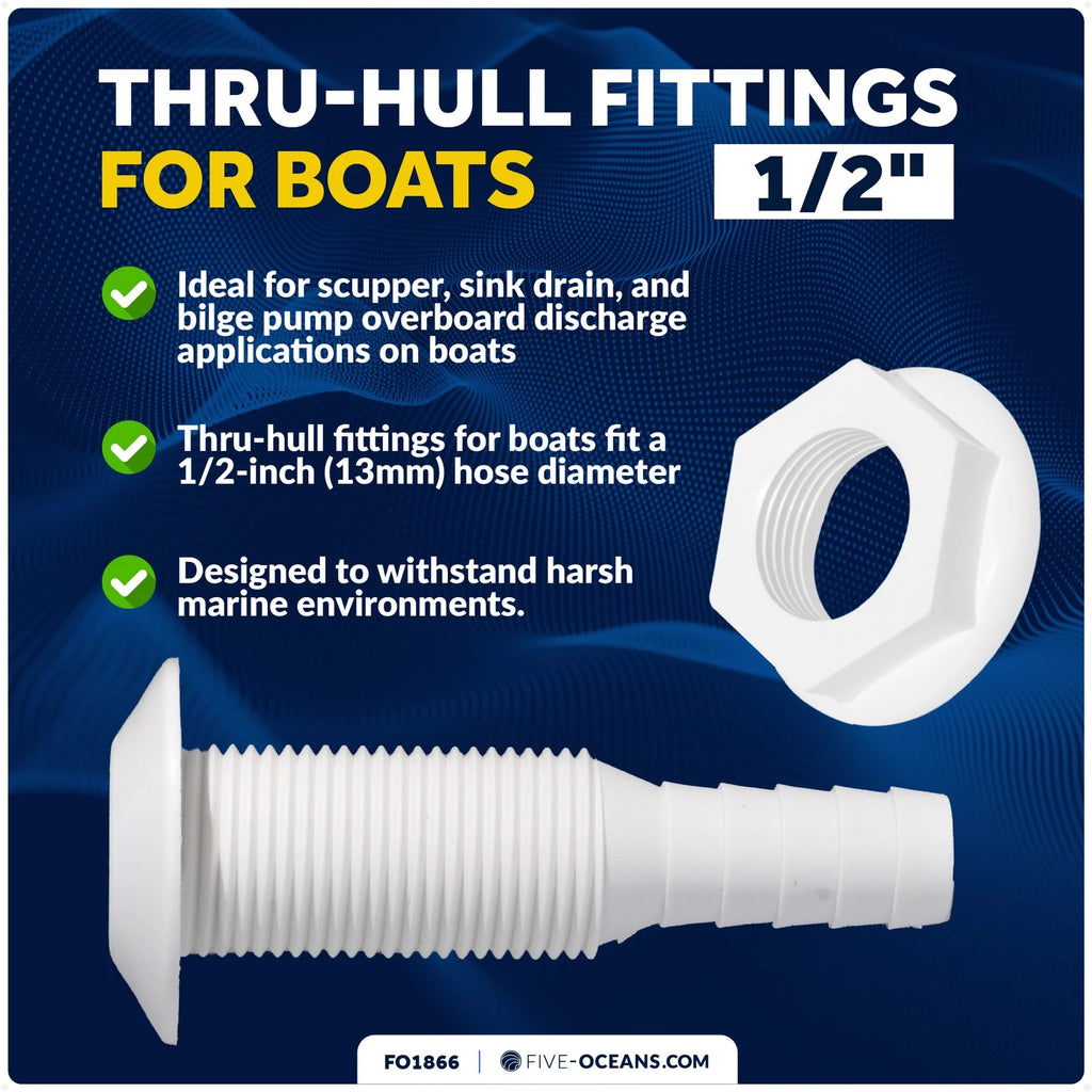 1/2" Thru-Hull Fittings for Boat (FO1866)