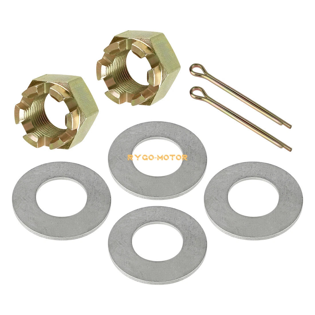 2X Rear Axle Castle Nut w/ Pin for Polaris Trail Blazer 250 (1990–2006) / 330 (2008–2013)