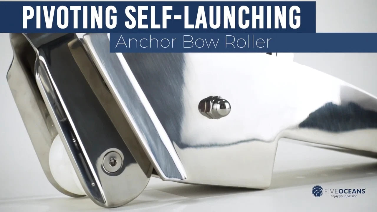 Hinged Double Bow Roller with Delrin Rollers for 23-Inch Boats (FO4185)