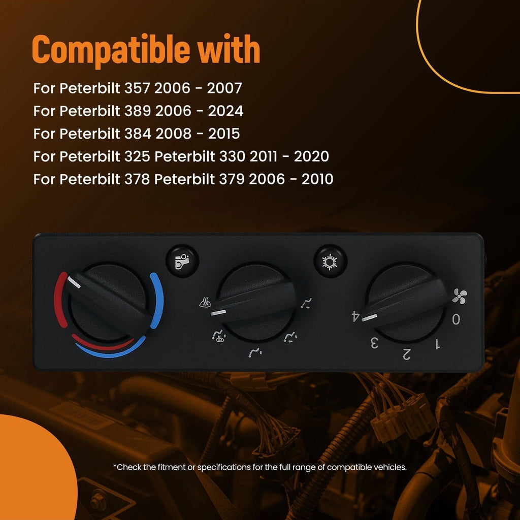 A/C Climate Control Module Panel for Peterbilt 384 (2008–2015) Q21-6012