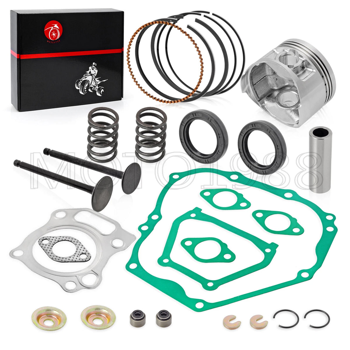 Top End Kit for Yamaha Golf Cart G16 G20 (STD Piston, Intake, Exhaust Valve, Gasket)