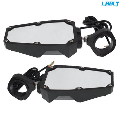 Set of 2 LED Side Mirrors for Polaris RZR (1.75"-2" Roll Cage)