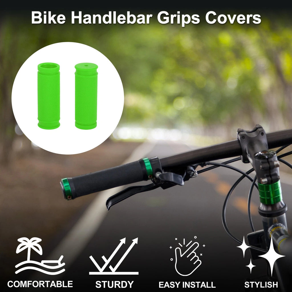 Handlebar Grip Covers 85mm Lightweight End Protector for Bike Pair (Green)