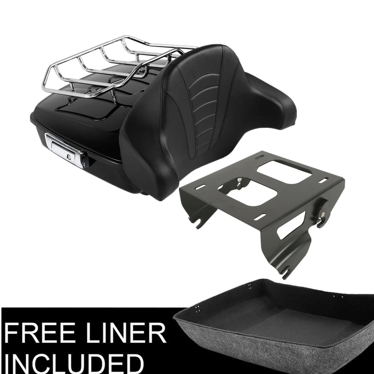 Chopped Trunk Pad Rack for Harley Touring Glide (2014–2026)