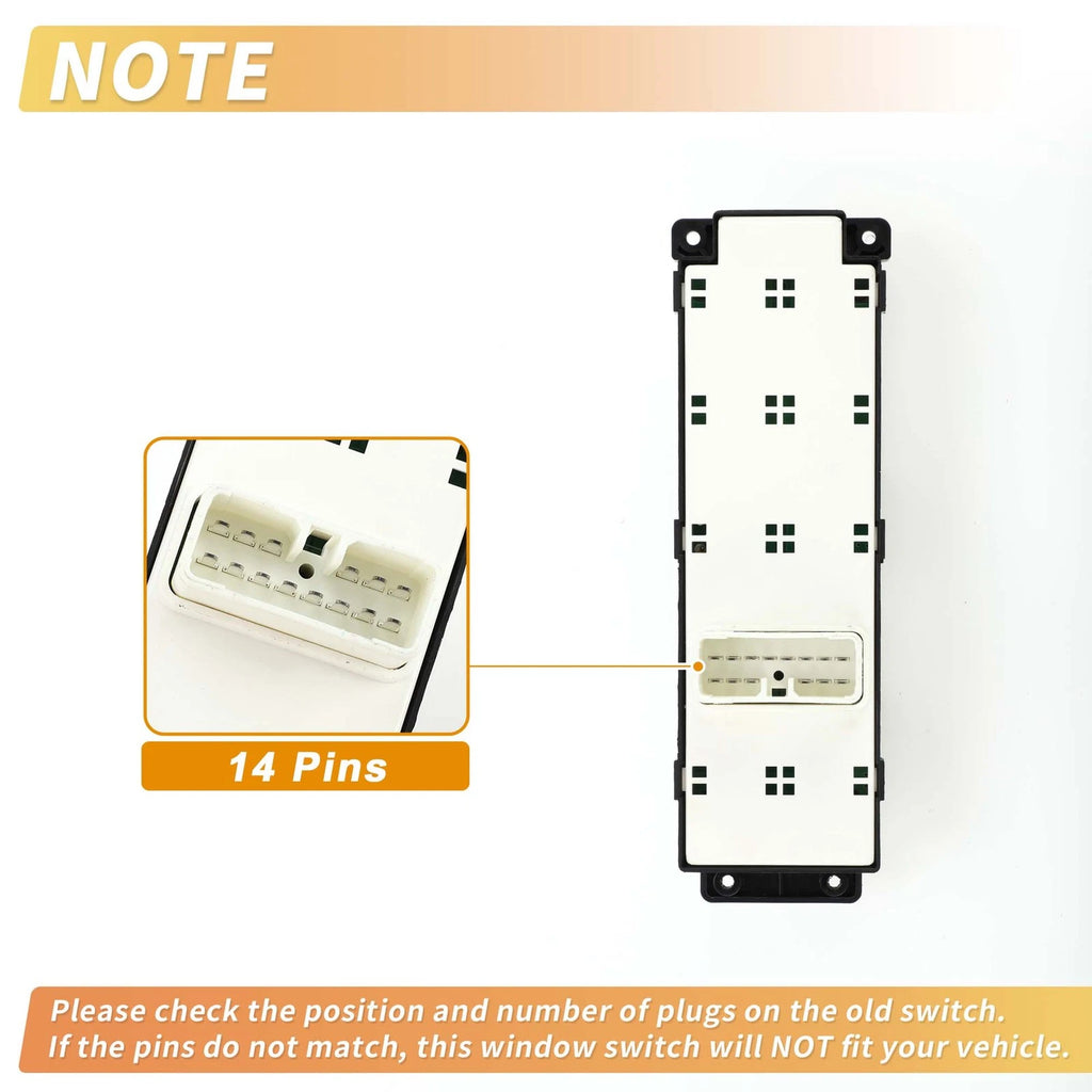 Front Right Power Window Switch for Hyundai i20 (2008–2013) No. 935701J100