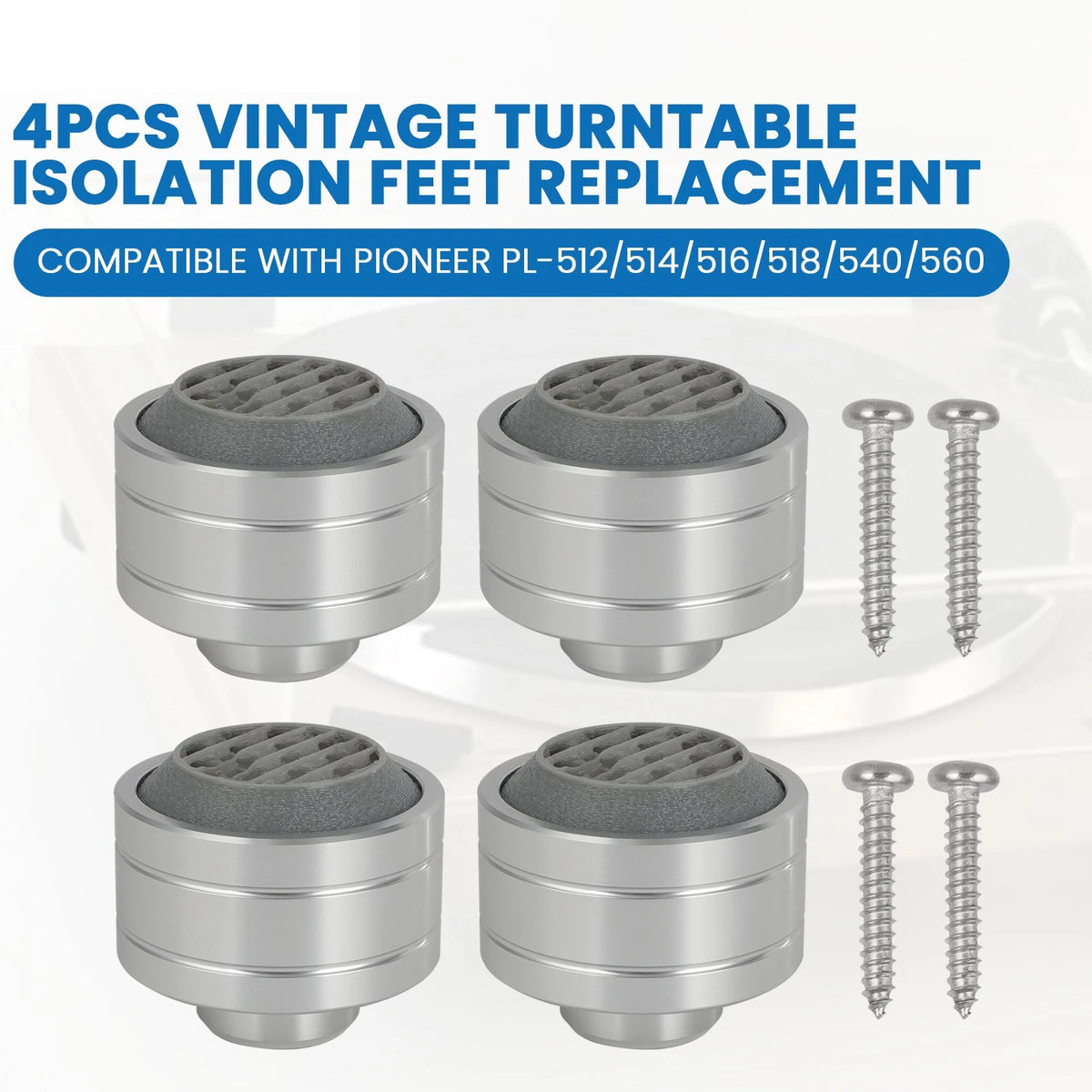 Replacement Feet for Pioneer Turntable PL-512/514/516/518/540/560