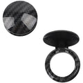 Carbon Fiber Style Ignition Cover for Car Dashboard Start Switch
