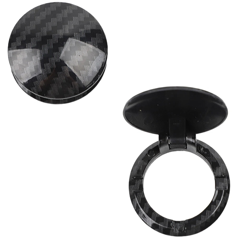 Carbon Fiber Style Ignition Cover for Car Dashboard Start Switch