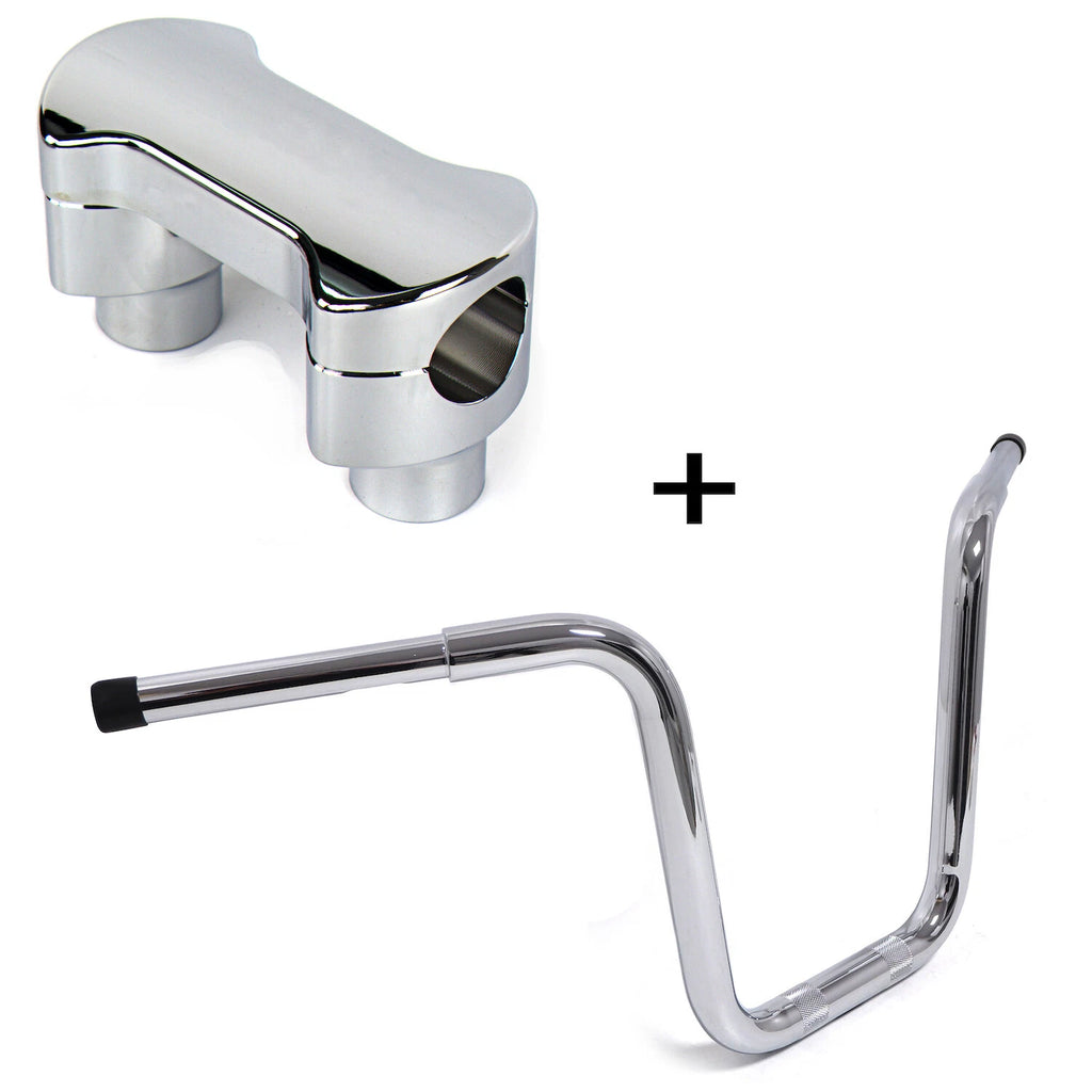 16" Fat Mini Ape Handlebar w/ Riser for Harley Softail FXSB (2013–2017) FXDF (2003–2017) FLHR