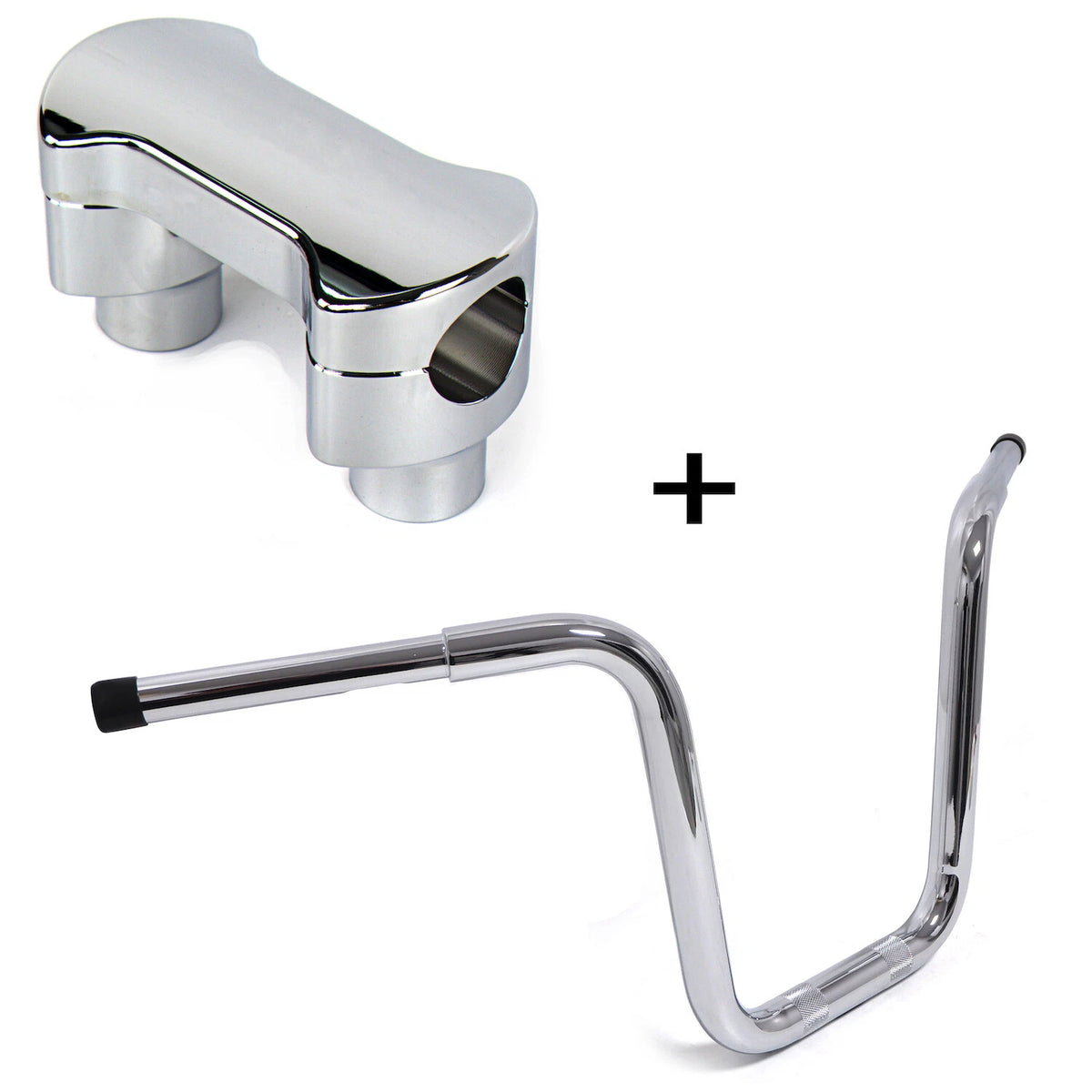 16" Fat Mini Ape Handlebar w/ Riser for Harley Softail FXSB (2013–2017) FXDF (2003–2017) FLHR