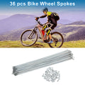 Bicycle Spokes Replacement Set 216mm Galvanized Steel for 14G Wheels (36)