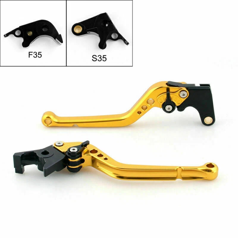 Long Brake Clutch Levers for Suzuki GSXR600 GSXR750 GSXR1000 (2005–2010)