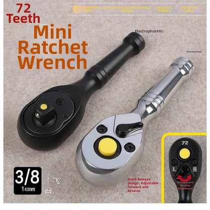 3/8 Ratchet Wrench Quick-release 72-tooth Gear Bidirectional Adjustment