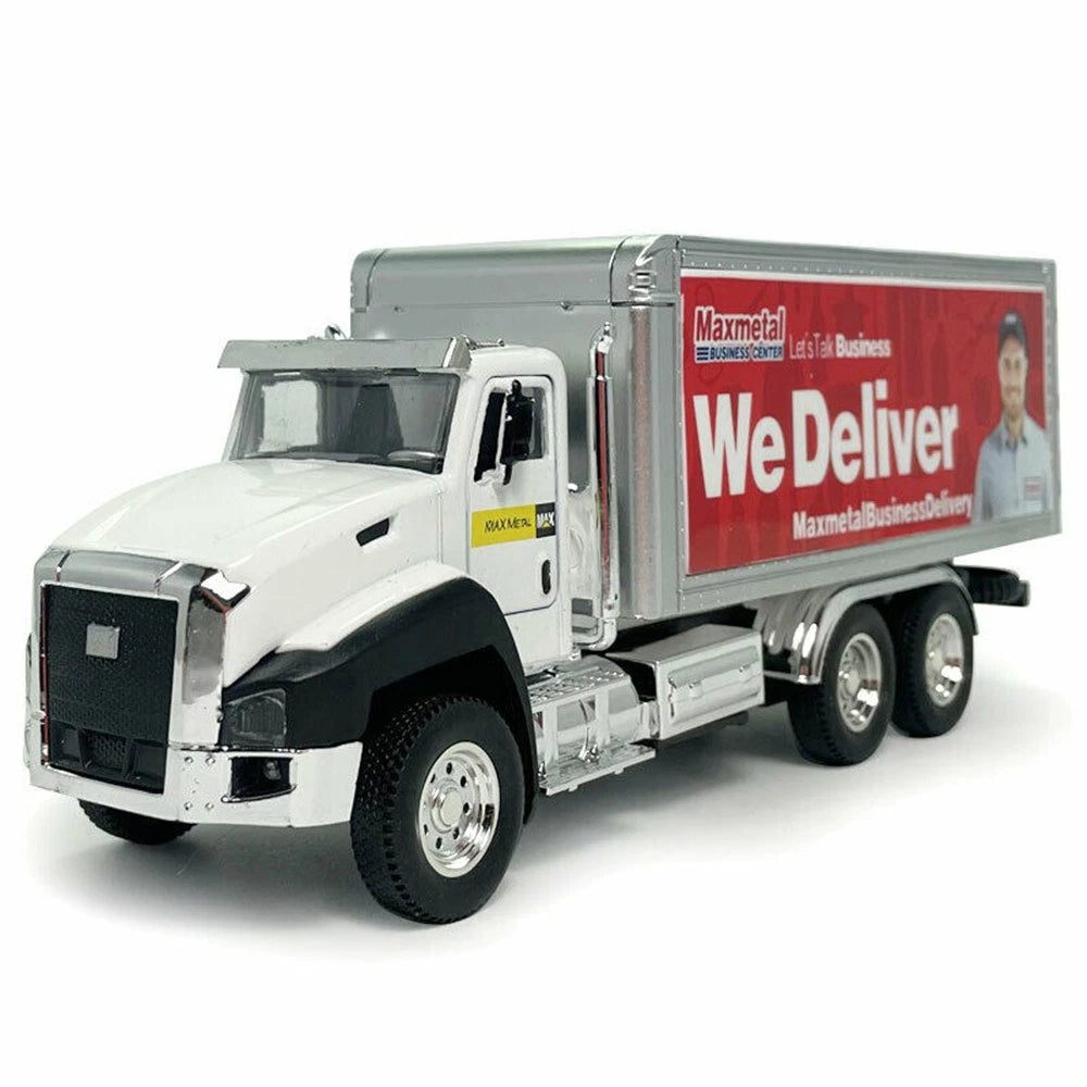 Pull Back Container Truck Model Car 1/50 Replica for Kids