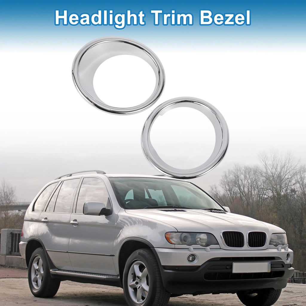 Headlight Trim Bezel Front Left Right Replacement for BMW X5 (2014–2018)