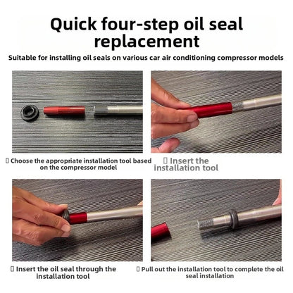 7 Piece AC Compressor Oil Seal Installer Set for Various Vehicle Models
