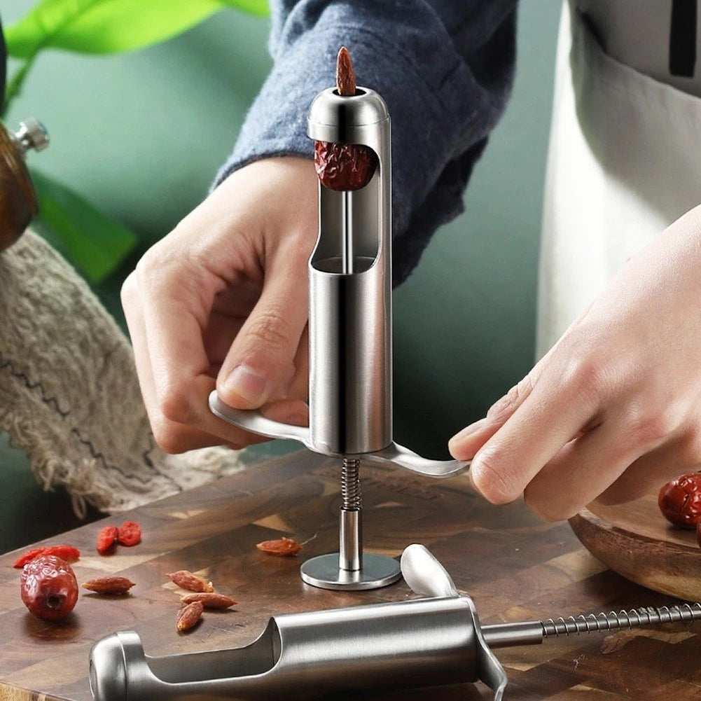 Stainless Steel Date Corer for Red Dates (18.0 x 10.7 x 2.5 cm)