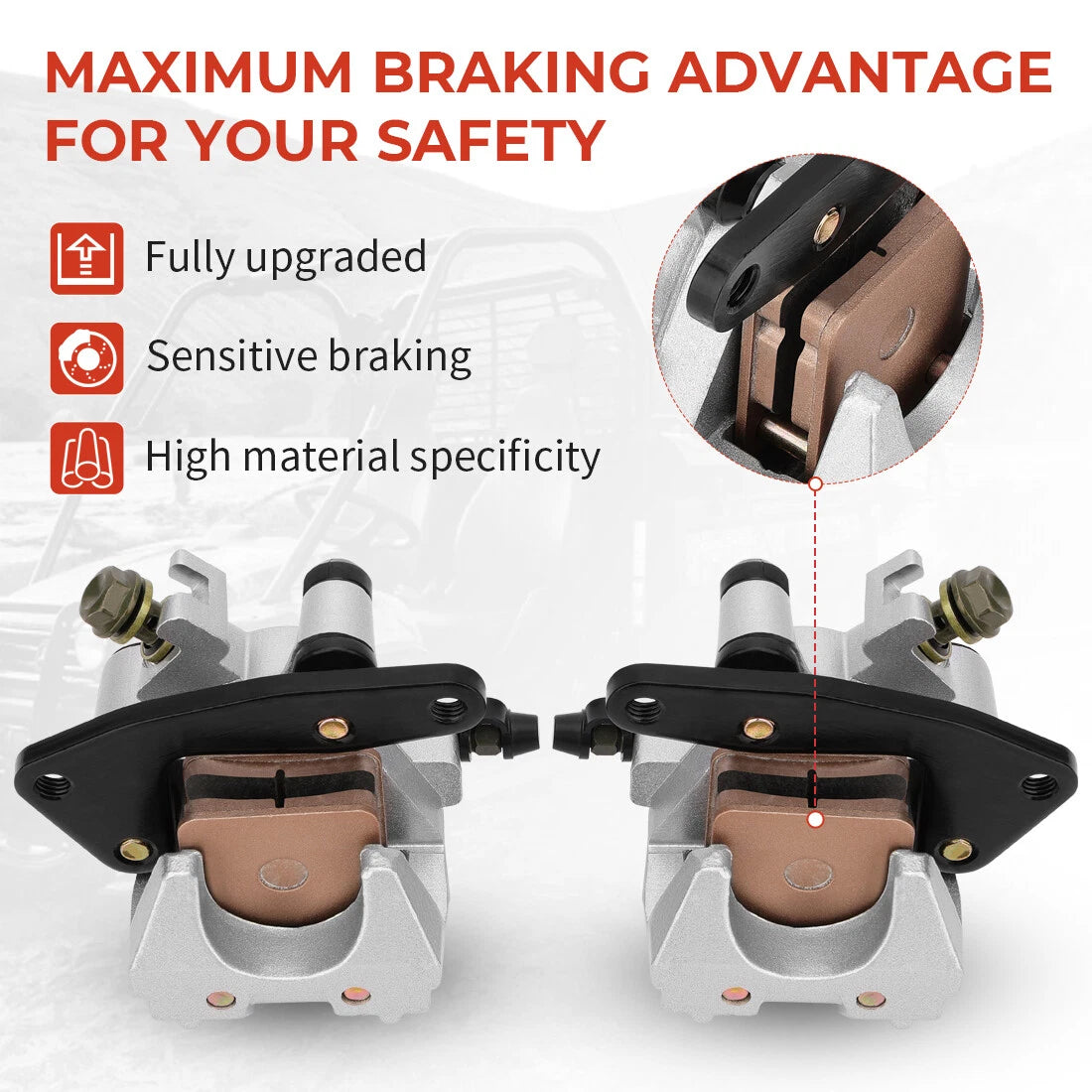 Front Brake Calipers for Honda Sportrax 250 300 400 (2001–2009)
