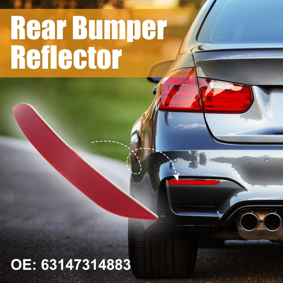 Rear Bumper Reflector Strip Cover Left Side for BMW X1 (2013–2015)