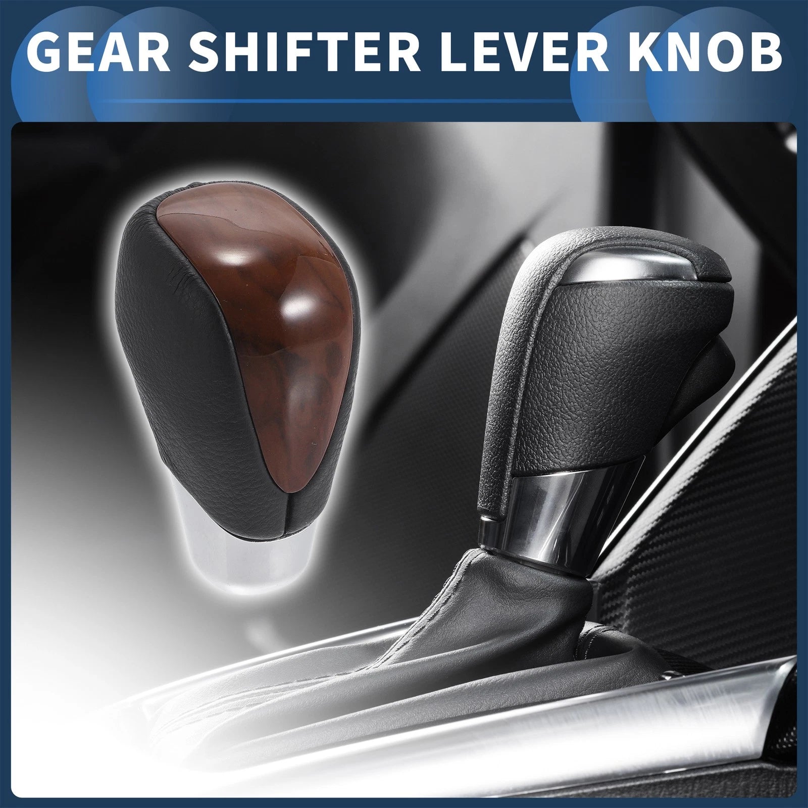 Automatic Gear Shifter Knob Faux Leather Replacement for Toyota Alphard (2005–2015)