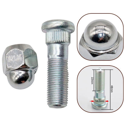 Set of 4 Wheel Hub Bolt Stud & Nut for Subaru Forester (2009–2019)