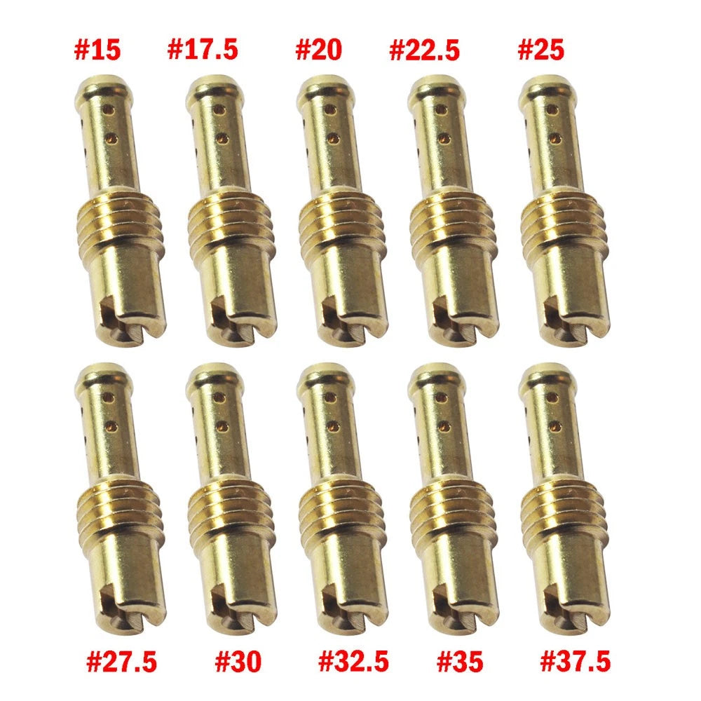 10Pcs Carburetor Pilot Jet for Mikuni VM/TM/TMX (15-37.5)