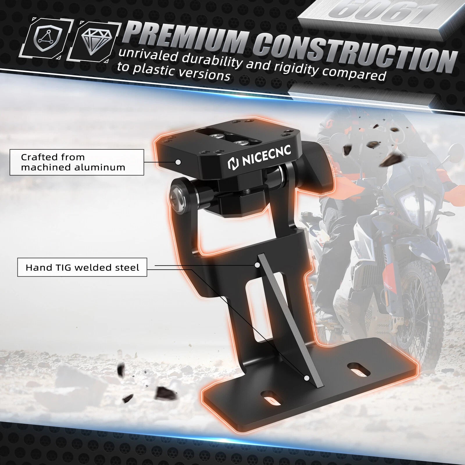 Adjustable GPS Mount for KTM 890 Adventure S/R/Rally (2023–2024)