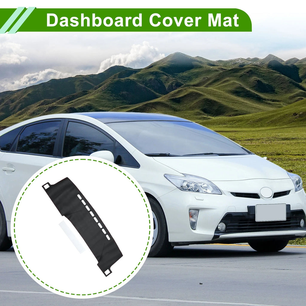 Dashboard Cover for Toyota Prius C (2012–2019) Dash Mat Carpet Black Red