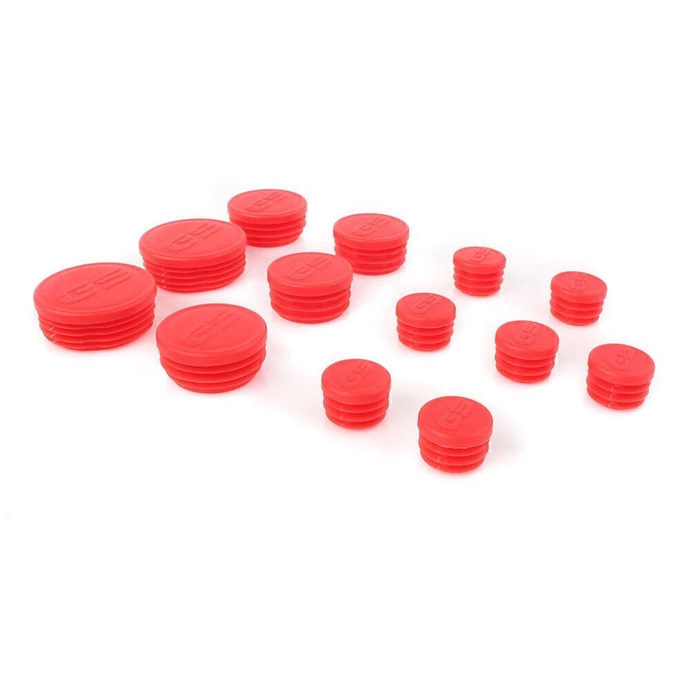 Frame End Caps Hole Plugs for BMW R1200GS LC ADV (2013–2016) - Red