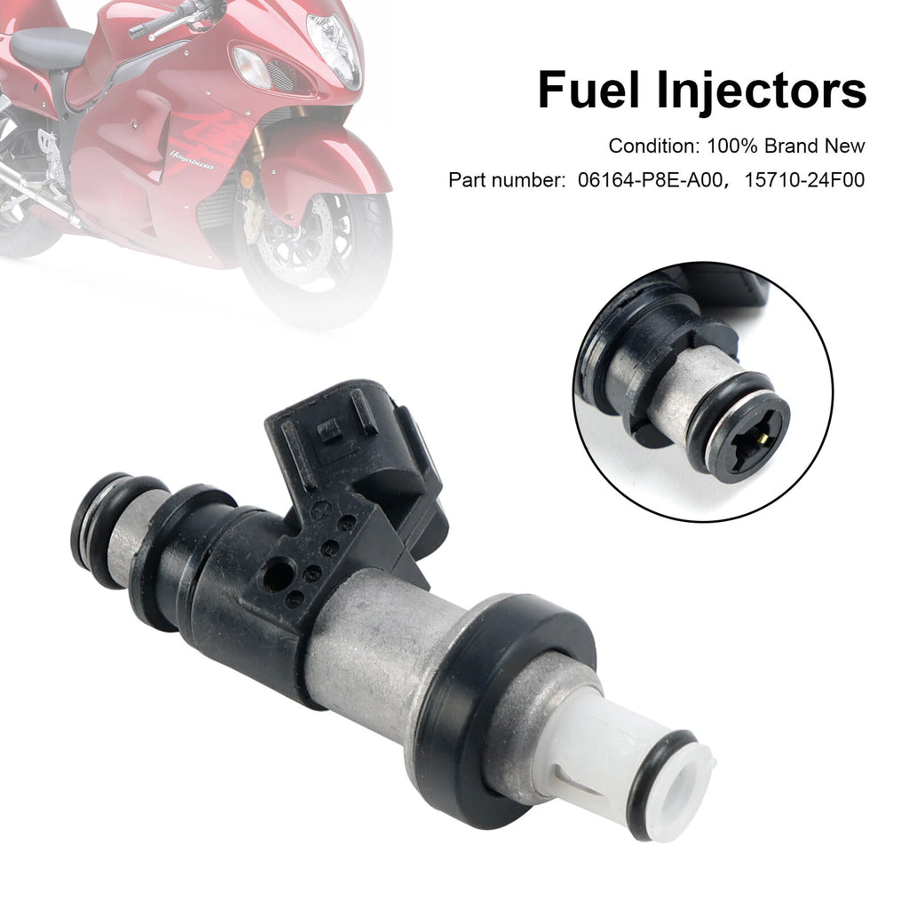 Set of 4 Fuel Injectors for Suzuki GSX-R750 GSX-R600 GSX1300R (2000–2023) 06164-P8E-A00 15710-24F00